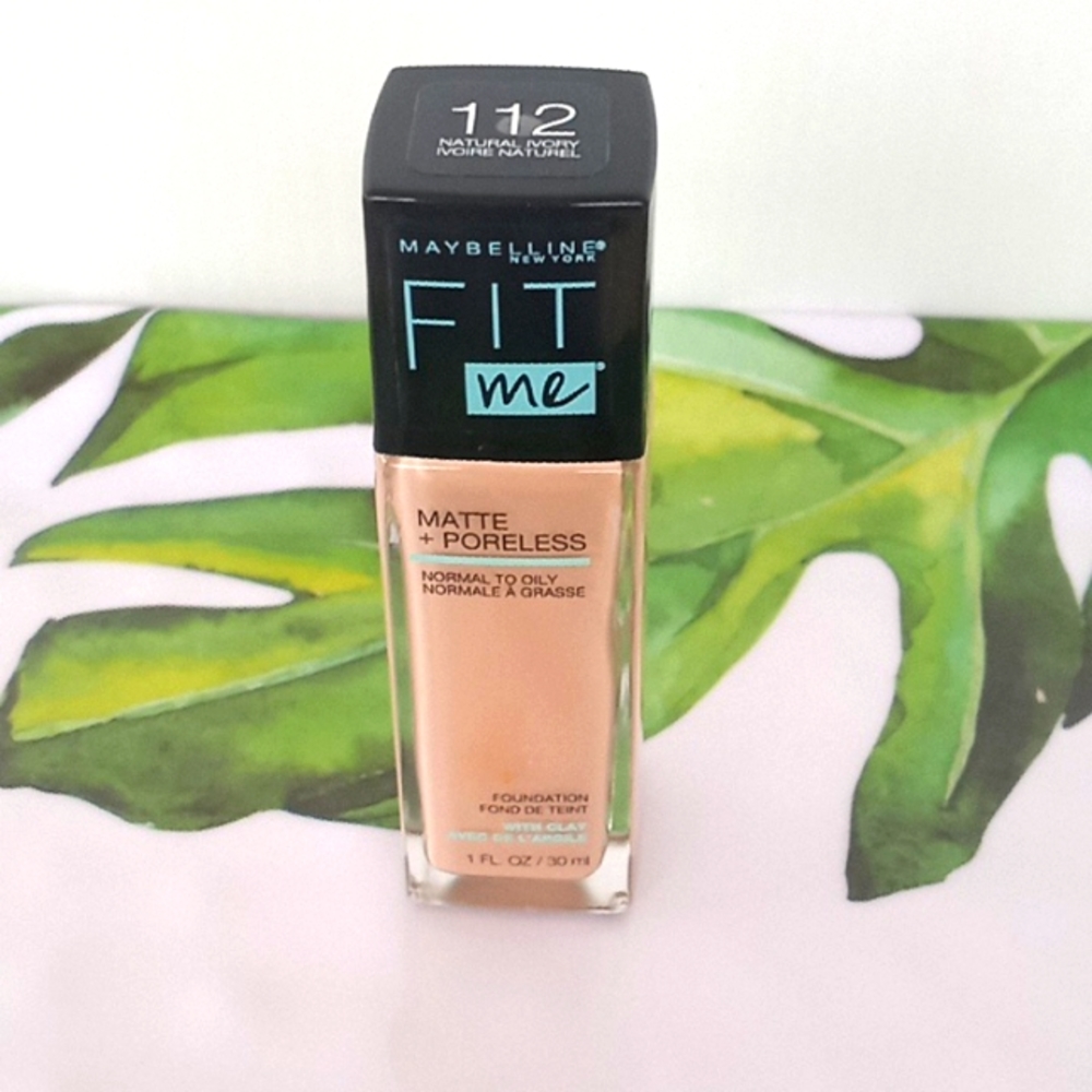 Maybelline Fit me Matte + Poreless Foundation Natural Ivory  #112- 1 oz Bottle.